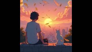 🔄 Loop Chill Animation – Relaxing Sunset with Lo-Fi Music 🎧🐈