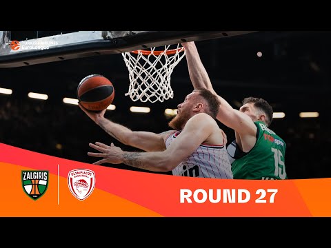 Zalgiris Kaunas-Olympiacos Piraeus | Round 27 Highlights | 2023-24 Turkish Airlines EuroLeague