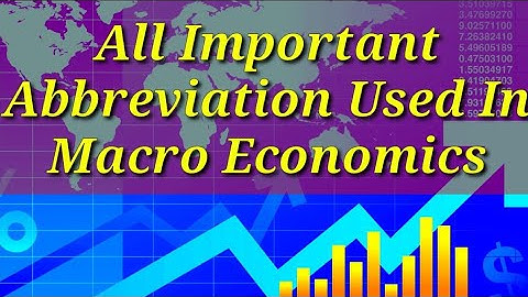 Important abbreviation Used in Macro Economics... #macroeconomics