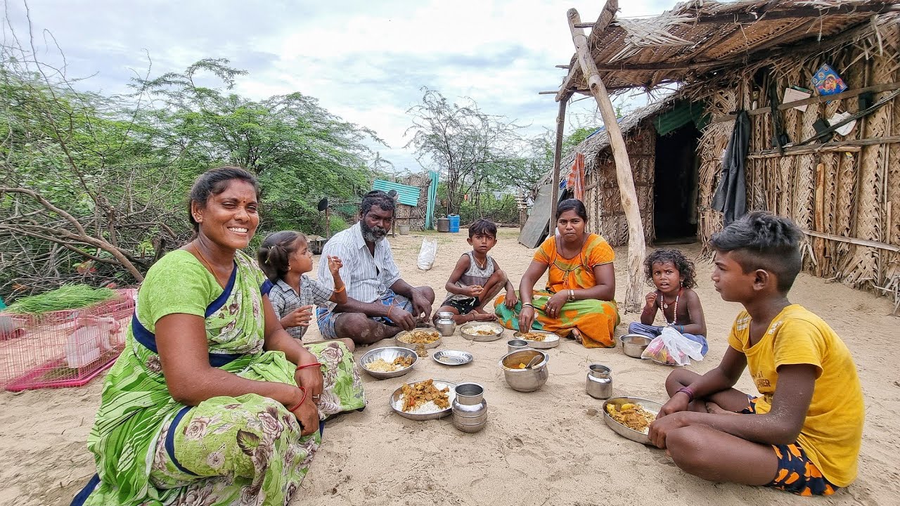 ஆட்டு கறி குழம்பு மதினி செய்தது Madini made goat curry broth