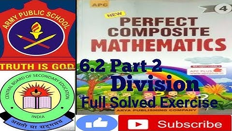 Class 4 Army/Cbse full solved Exercise 6.2 part 2 of Division