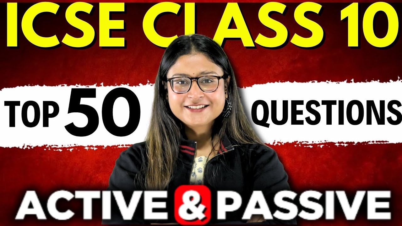 ICSE Class 10 English | Active & Passive Voice 🔥 Most Important Questions | ICSE 2026 | Nikita