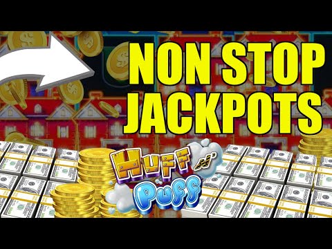 NONSTOP JACKPOTS ON HIGH LIMIT HUFF N PUFF!!!!