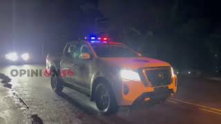 Operativo de la policía negocios del municipio de Tenares
