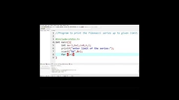 Program to print the Fibonacci Series in C Programming Language