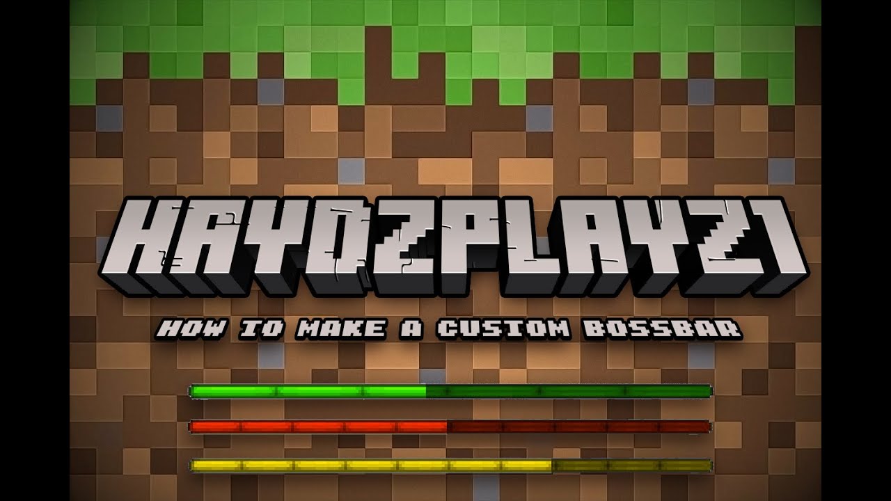 How to make a custom bossbar! (Minecraft) YouTube