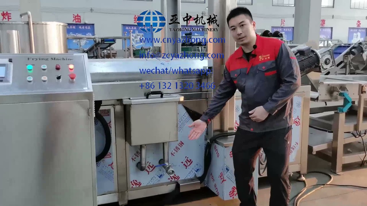 Introduction of food continuous frying machine | snacks frying line | potato chips production line