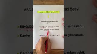 Ara Söz Hangi̇ Ögeyi̇ Açiklamiştir? - Hasan Güler