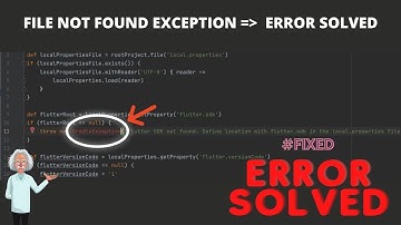 FileNotFound Exception  - Flutter error [100% solved]