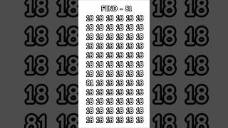 Find The Number  81 Find Odd Numbereye Testshorts vairal trending jillur find numbers