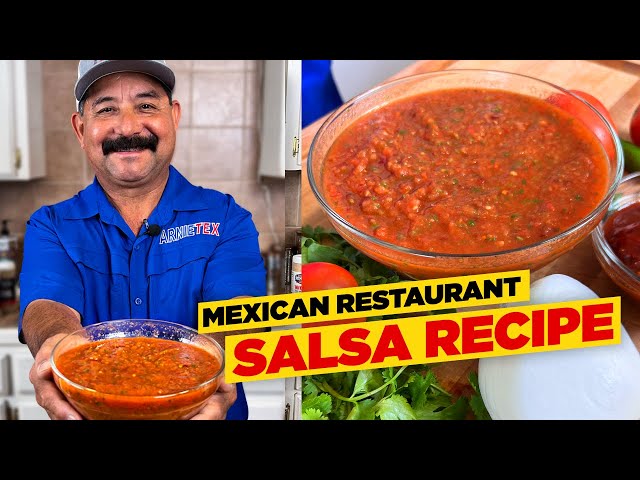 The BEST Mexican Restaurant SALSA ROJA Recipe (+ the secret ingredient) class=