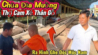  Ngày Thứ 3 Thợ Cam Đóng Ghe Độc Mộc Nam "Chùa Đìa Muồng" Xẻ Thân Gỗ Ra Hình Chiếc Ghe Độc Mộc 