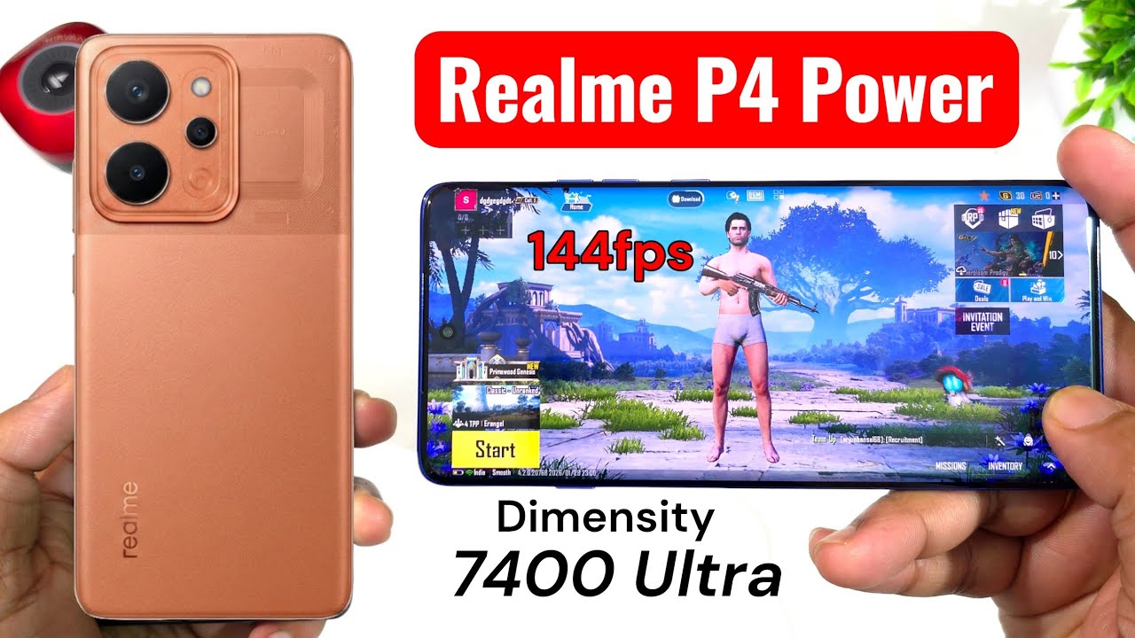 Обзор игрового процесса Realme P4 Power BGMI 90fps 🔥🔥🔥 