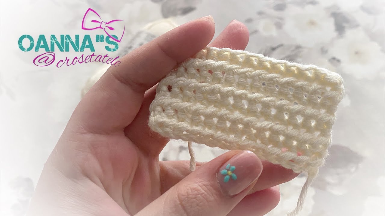 Model crosetat cu 2 fețe din seria 5 minute.