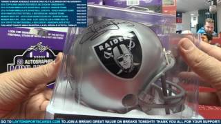 2016 Leaf Autographed Football Mini Helmet FULL CASE BREAK for Emily P