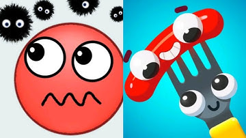 Hide Ball vs Fork N Sausage - Satisfying ASMR Gameplay All Update Levels