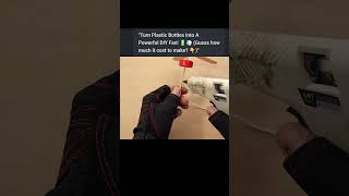 How to Make a Powerful DIY Fan Using Plastic Bottles! 🔋💨 Easy Step-by-Step #shorts #diy #lifehacks