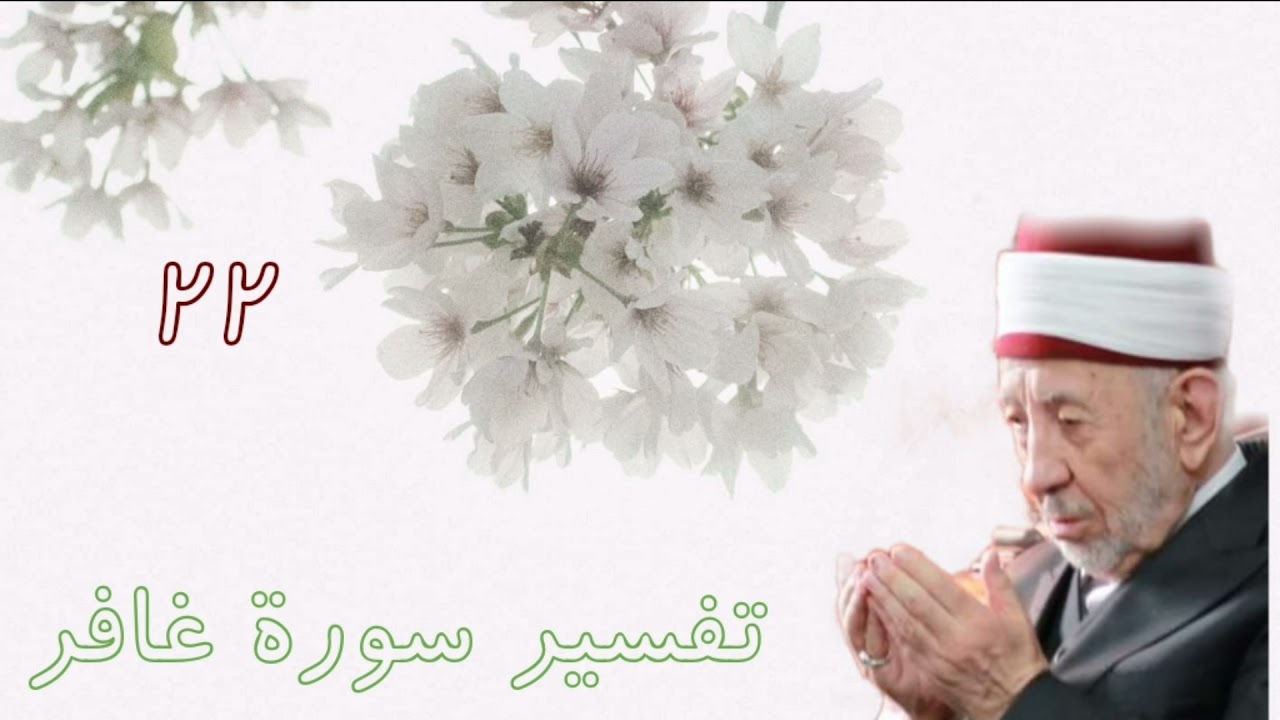 تفسير وتدبر سورة غافر(ألم تر إلى الذين يجادلون في آيات الله أنى يصرفون.....)  للشيخ البوطي رحمه الله