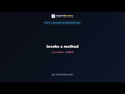 🚀 Day 9 - Methods & Constructors | English for Software Engineers
