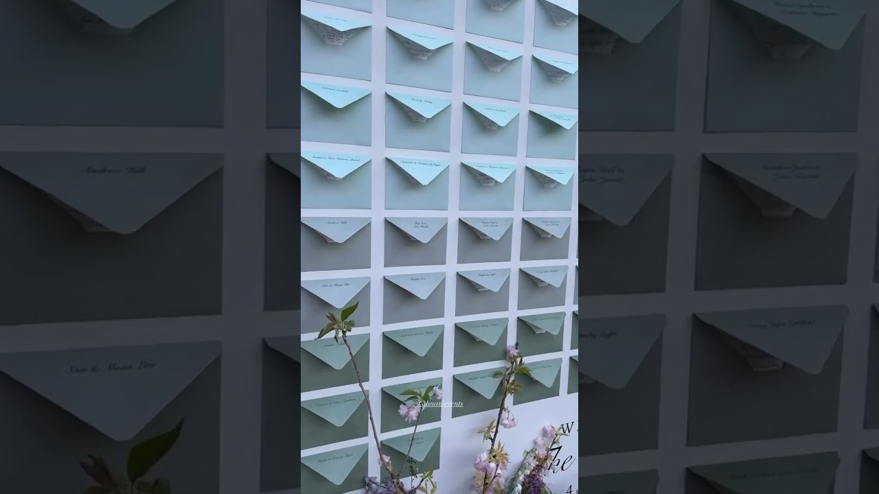 Personalized escort card letters for seating chart wall 