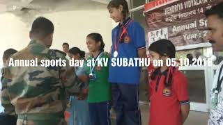 Annual Sports Day At Kv Subathu On 05.10.2018
