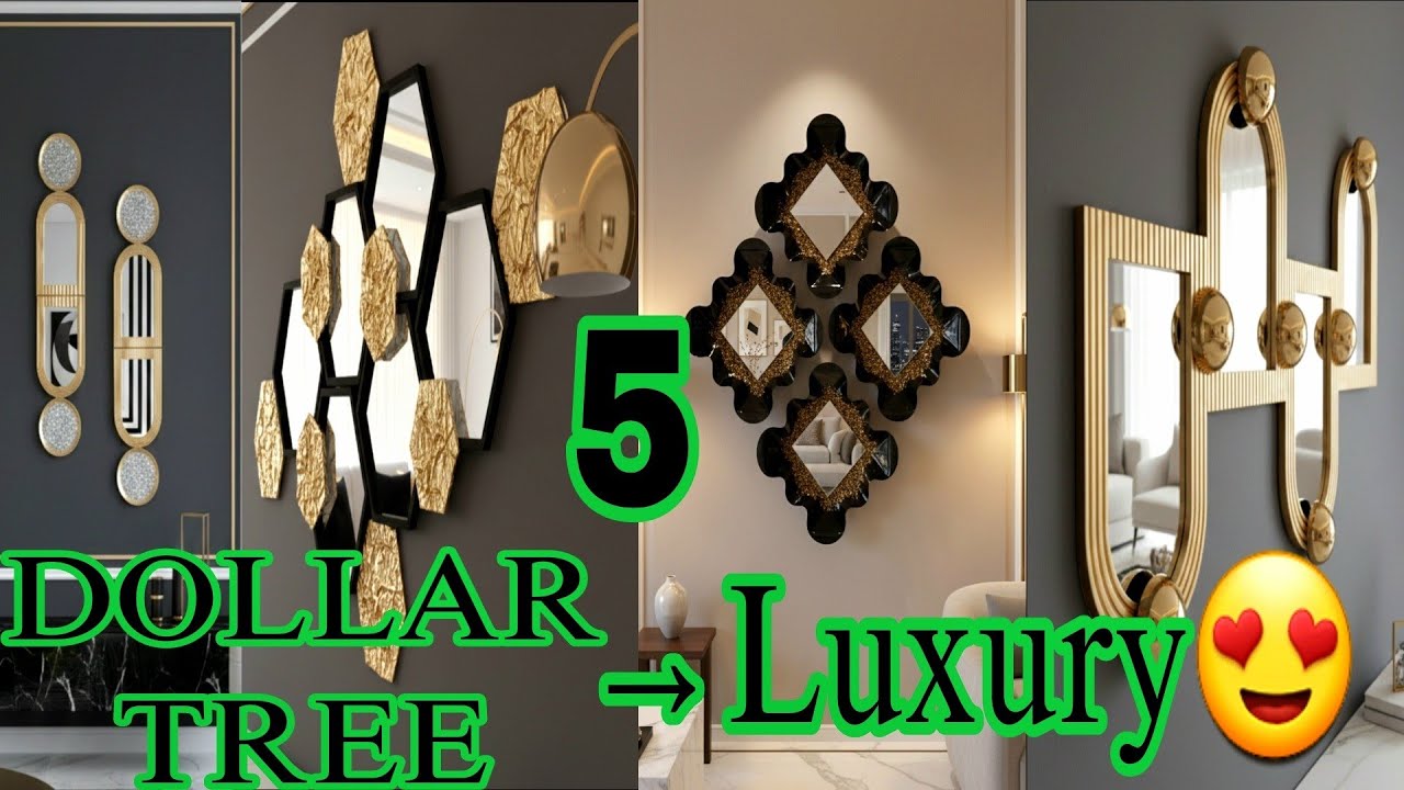 Я превратила зеркала из магазина «Dollar Tree» в роскошный декор для стен 😱 | Craft Angel