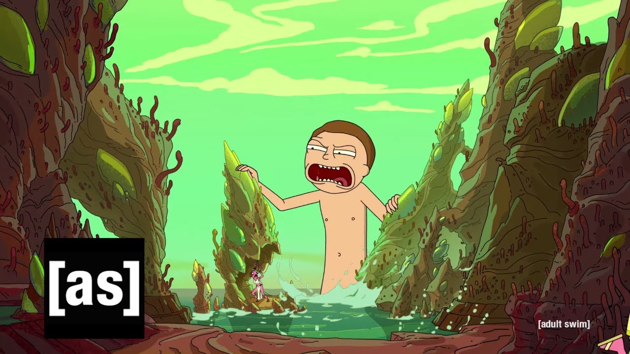 Naked rick and morty