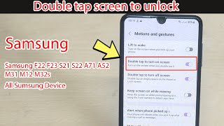 How to set double tap screen to unlock Samsung screenshot 4