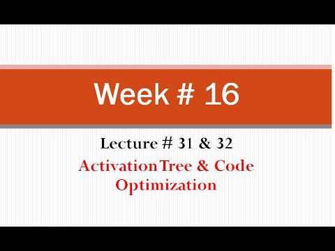Week#16: Compiler Construction (Code Optimization) Part 3 - YouTube