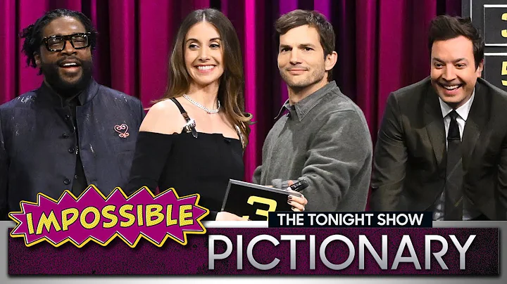 Hilarious Celebrity Pictionary Game with Ashton Kutcher and Alison Brie