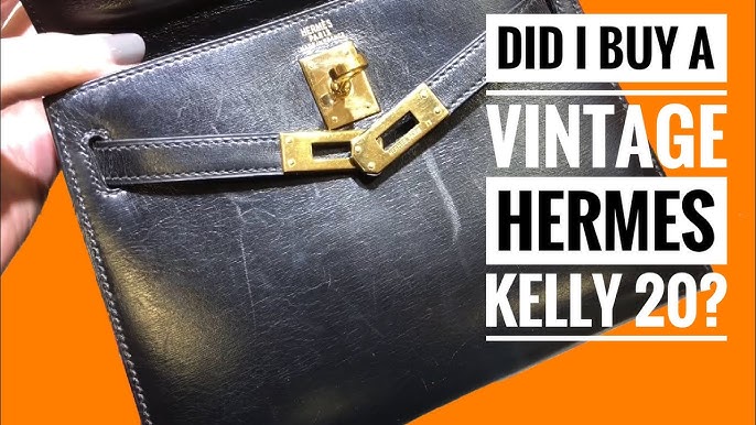 Vintage Hermes Kelly Sellier 20 Black Lizard Gold Hardware – Madison Avenue  Couture