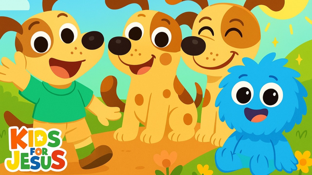 Five Spotted Dogs 🐶 | Fun Counting & Faith Song for Kids | Kids for Jesus