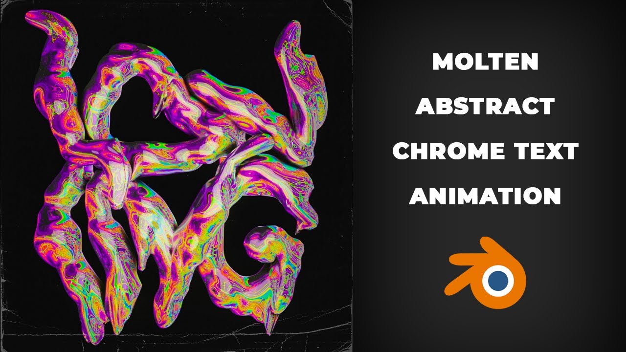 ABTRACT MOLTEN CUSTOM CHROME TYPE / TEXT ANIMATION in BLENDER
