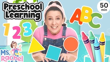 Preschool & Toddler Learning Video with Ms Rachel - Learn Shapes, Letters, Numbers, Colors & More