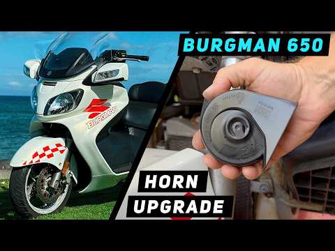 Suzuki Burgman 650 - FIAMM Freeway Blaster Horn Upgrade | Mitch's Scooter Stuff