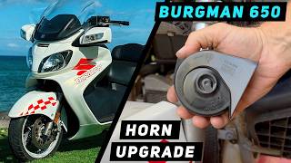Suzuki Burgman 650 -  FIAMM Freeway Blaster Horn Upgrade | Mitch's Scooter Stuff