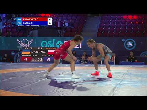 Repechage WW - 55 kg: O. KHOMENETS (UKR) v. R. ZASINA (POL)