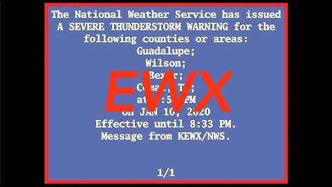 EAS Reenactment Mock: EWX issues SVR