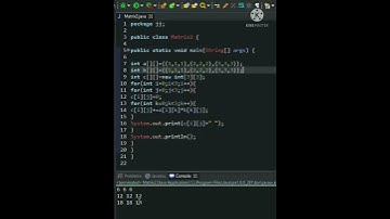 Multiple two matrix in java #shorts #ytshorts