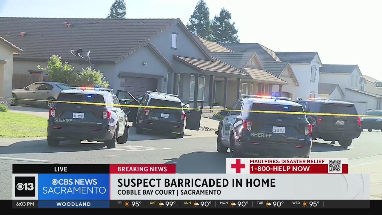 Suspect barricaded in Sacramento home along Cobble Bay Court - YouTube