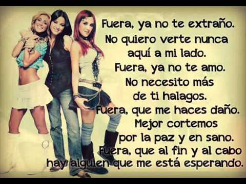 RBD - Fuera (Letra)