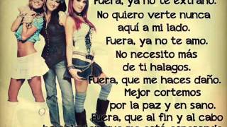 Video thumbnail of "RBD - Fuera (Letra)"