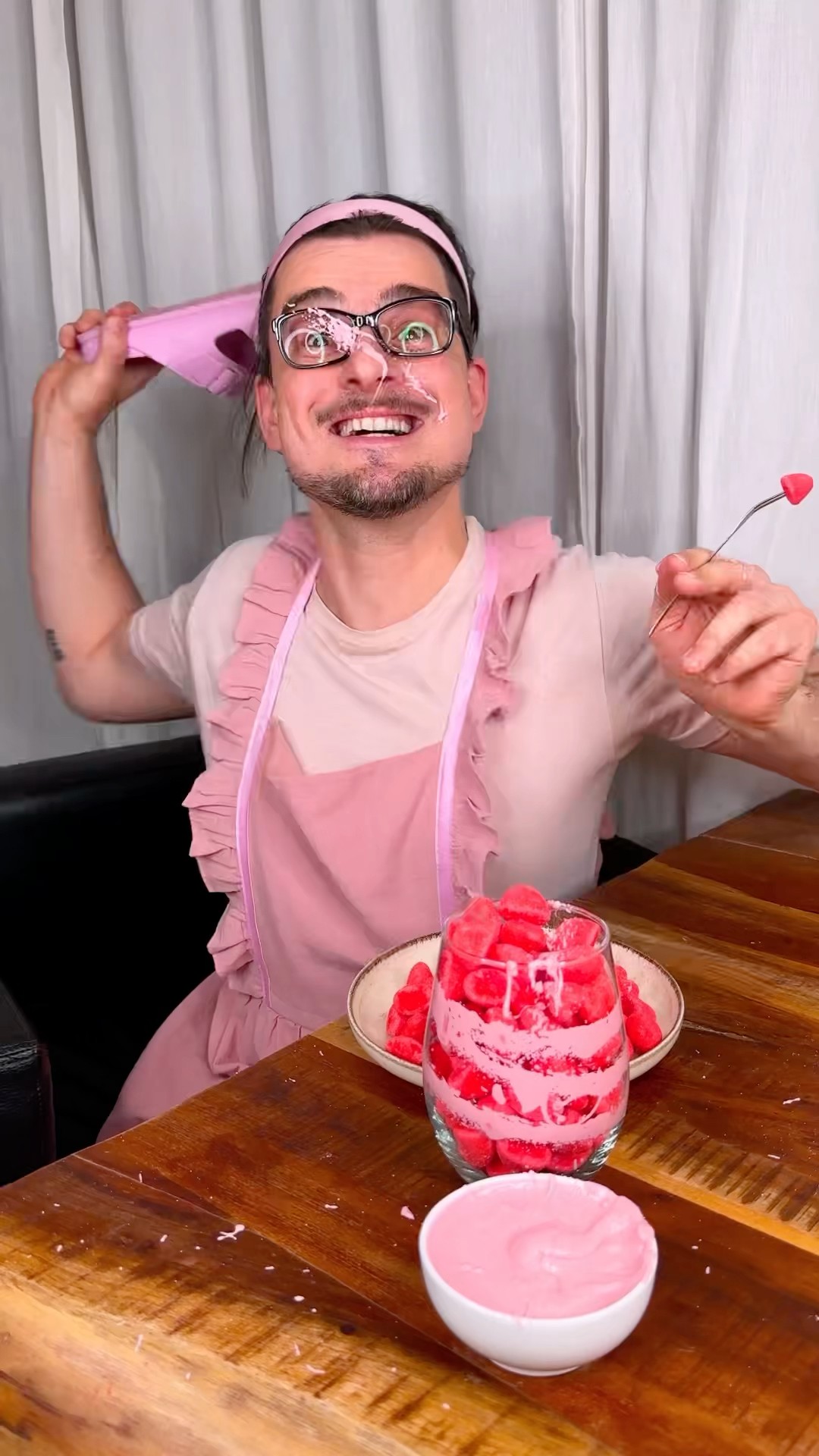 How to make the best STRAWBERRY DESSERT surprise for mom??❤️?| CHEFKOUDY