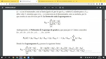 2022 - Ejercicios Interpolación Lagrange