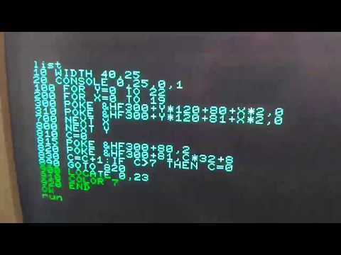 N-BASIC・1バイトPOKEするだけで画面全体の色を変える