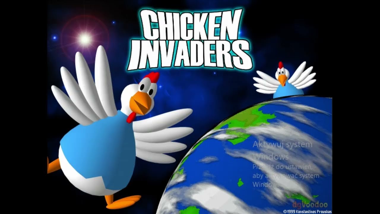 Chicken Invaders 1 Windows 10 gameplay (dgvoodoo)