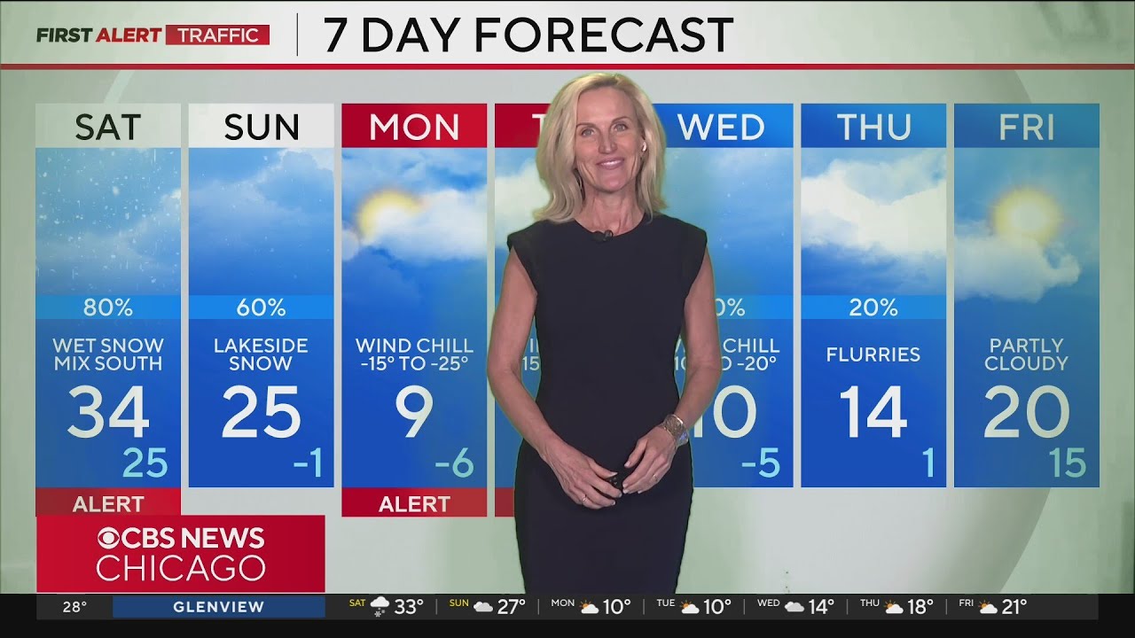 More snow expected for Chicago area - YouTube