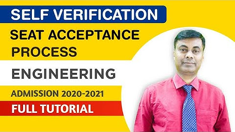 Full Tutorial Engineering Seat Acceptance Process & Self Verification