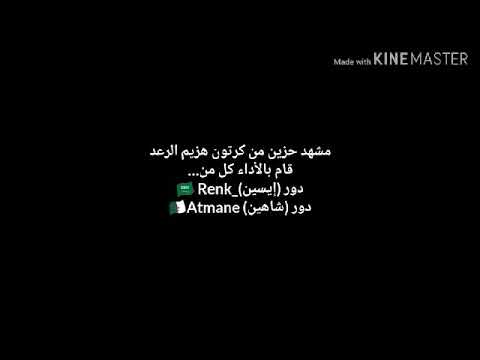 هزيم الرعد كرتون مشهد حزين من ادائي بدور شاهين و بالمشاركة مع رينك بدور إيسين