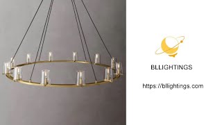 ✨ Pauille Glass Round Chandelier 60″ | Modern Elegance in Light